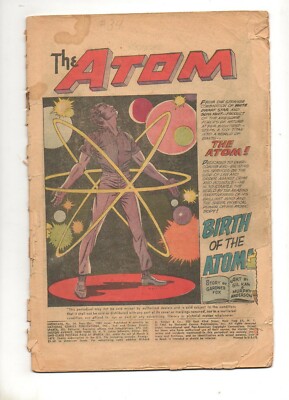 Showcase #34 1ST APP The ATOM! Cover-less KEY DC 1961! Justice League Legends TV