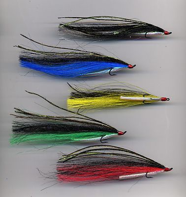 Salmon Flies: Sunray Shadow Red Head x5 Size double low-water