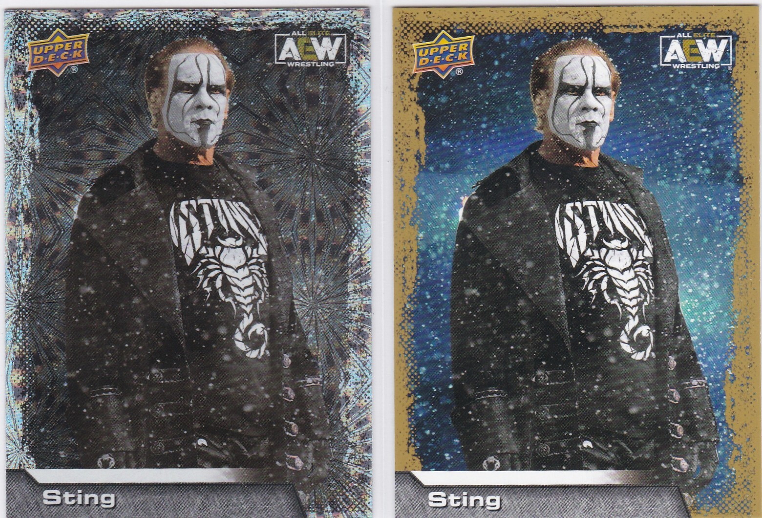 Sting 2022 Upper Deck AEW Pyro & GOLD Parallel #76