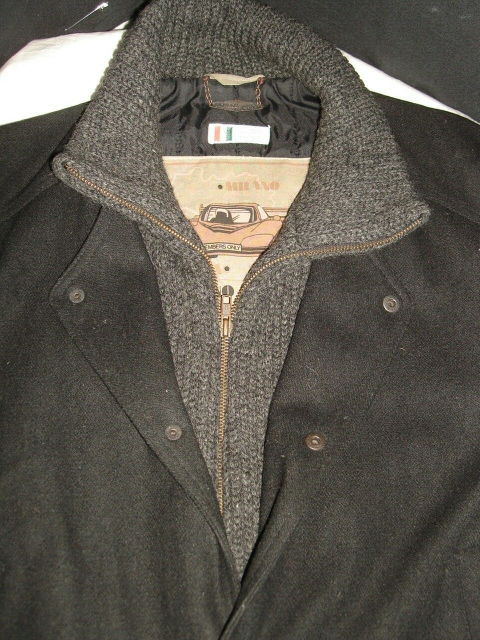 Milano Italiano Classico Corsa D'Anno Grand Prix Members Only Wool Jacket Sz. 40 - second product detail image