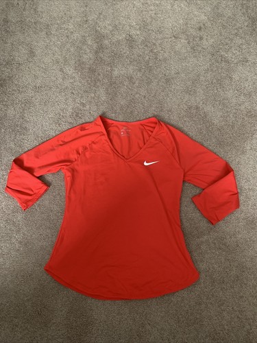 sleeve small red Athletic shirt Women 