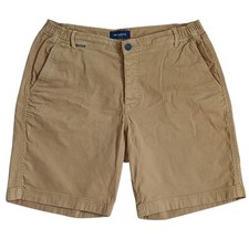Mr Marvis Chino Shorts The Cubans Mens XXL W36-38 Elastic Waist Yellow Brown