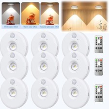 3/6/9Pcs Under Magnetic Cabinet Lighting Kit LED For Kitchen Closet Shelf Lights