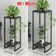 60/90cm Tall Metal Flower Plant Pot Display Stand Shelf Garden Indoor Outdoor K
