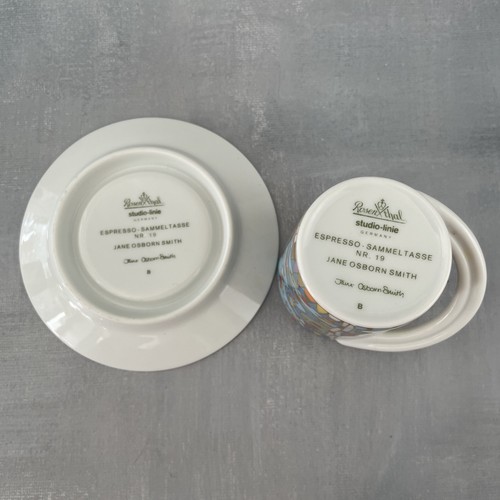 Tasse soucoupe Rosenthal Studio Line espresso sammeltasse n°19 Jane Osborn Smith - Imagen 8 de 8