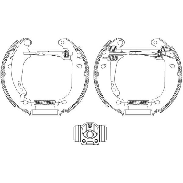 Hella Bremsbackensatz Bremsbacken Hinten FüR Renault Clio II Bb_ Cb_ SB0/1/2_-image