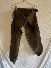 Brown Leather Full Chaps Trail Riding Western Snap Buttons