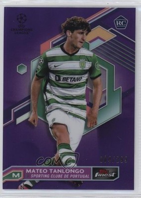 2022 Finest UEFA Club Competitions Purple Refractor Mateo Tanlongo Rookie RC n0c