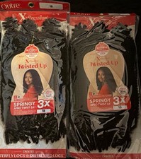 Outre X-Pression Springy Afro Twist 16in Crochet Braid Synthetic 1B 3X