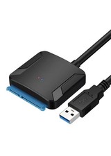 USB 3.0 to SATA External Hard Drive Reader 2.5" 3.5" HDD SSD Power adapter US