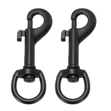 2Pcs Flag Swivel Snap Clips, 2.7 Inch Flag Pole Snaps Hooks, Black