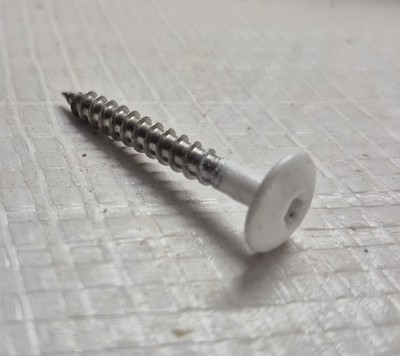  Weiße farbcodierte Edelstahlschrauben 38 mm Verkleidung Schraube Befestigungsplatten 12 mm