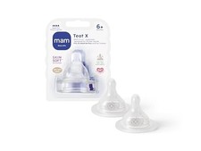 Mam Cross Cut Bottle Teats For Use With Mam Bottles 2-pack