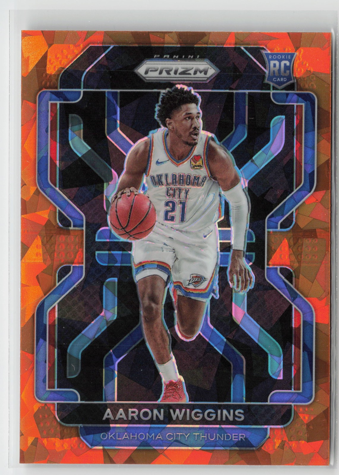 2021-22 Panini Prizm #286 Aaron Wiggins Orange Ice
