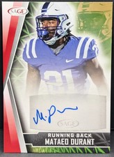 2022 SAGE Autographs Insert Red Parallel #A-MD Mataeo Durant Duke Blue Devils