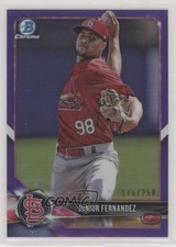 2018 Bowman Chrome Prospects Purple Refractor /250 Junior Fernandez #BCP96 y0i