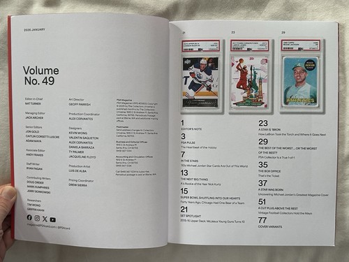 PSA MAGAZIN JANUAR 2026 MICHAEL JORDAN BASE COVER BAND 49 BRANDNEU - Bild 3 von 6
