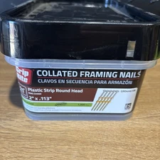 Framing Nails 2in 21 Degree Ring Shank Galvanized Exterior 1000ct Nail Gun Use