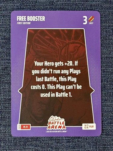Bo Jackson Battle Arena ‘Free Booster’ Play Card SSP #PL-11