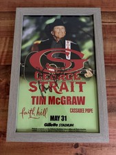 George Strait Autographed Signed Tour Poster RARE frame included!