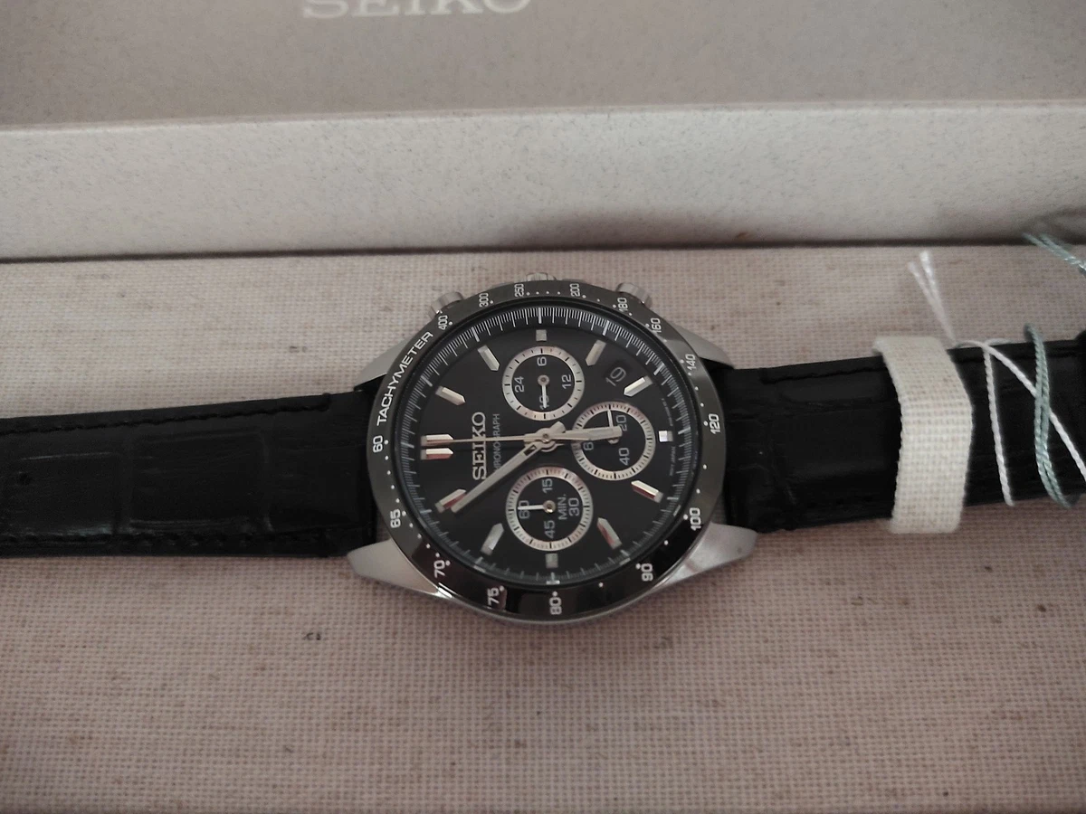 Reloj de cuarzo cronógrafo para hombre SEIKO SELECTION SPIRIT SBTR021 negro nuevo Japón