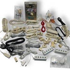 Lot of Telephone Modular Jacks, Cables, Connectors may be RJ11 / RJ14