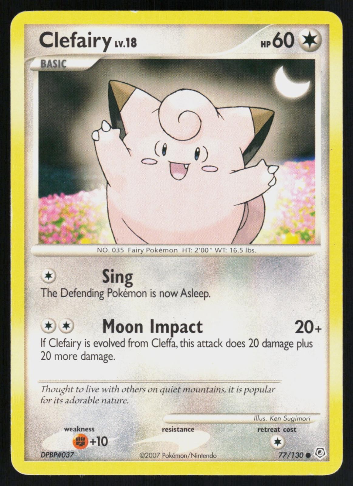 CLEFAIRY 77/130 DIAMOND & PEARL HP