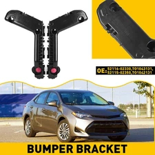 Front Brackets Replacement Bumper For 2017-2019 Corolla LH Pair RH Toyota