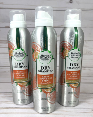 Herbal Essences Bio Renew Hair Dry Shampoo White Grapefruit Mint 4.9oz (3Pack)