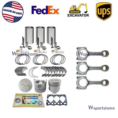 3LD1 Overhaul Rebuild Kit+Rod For Isuzu Engine SDG12 SDG15S DPS-130SPB TLW-450
