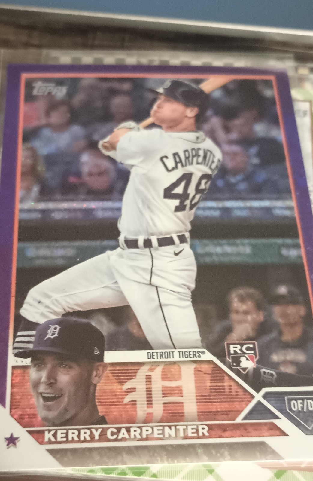2023 Topps Series 2 - Kerry Carpenter #394 Purple Foil /799 (RC)