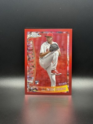 2022 Topps Chrome Sonic Youthquake Nick Lodolo #YQ-19 RED Ref. /5 Rookie RC