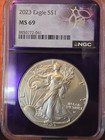 2023 U.S. American Silver Eagle ASE NGC MS 69 1oz 0.999 — photo 1