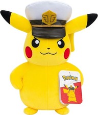 PIKACHU Pokemon Plüschtier Original Offiziell 20cm Version CAPTAIN PIKACHU
