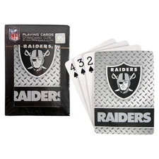 Las Vegas Raiders NFL Diamond Plate Playing Cards