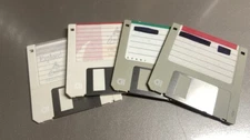 (4) Floppy Disk -Random-  HD  3.5" IBM Formatted 1.44 MB w/labels