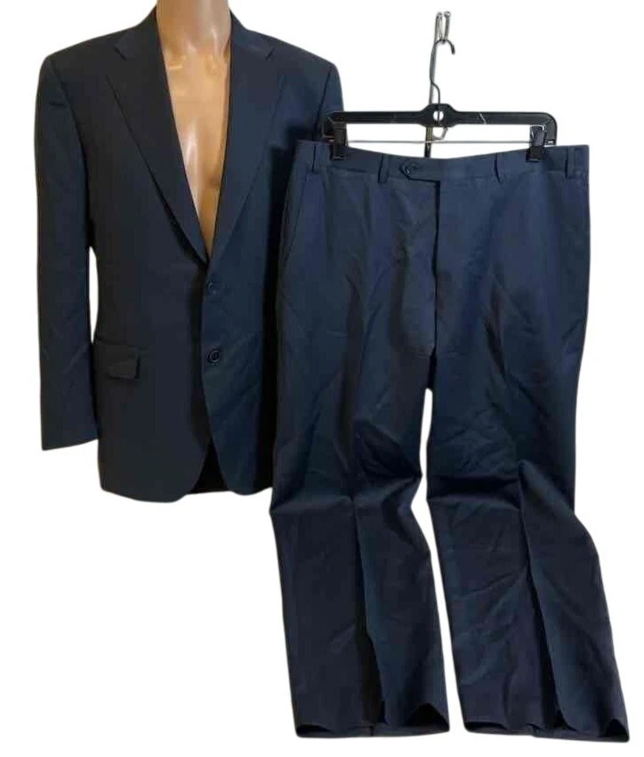 Canali Mens Navy Wool Suit 2-Piece Set 40R Italy L13290/37 Classic - Image 2 of 4