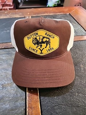 Dutton Ranch Yellowstone Mesh Trucker Snapback Hat Cap Bison Buffalo Men Brown