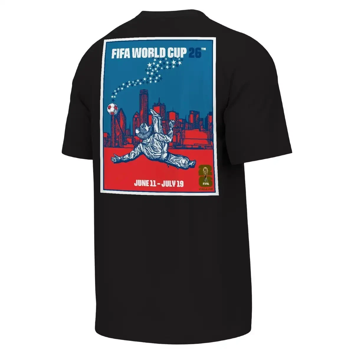 2026 World Cup Dallas Poster T-Shirt, Black