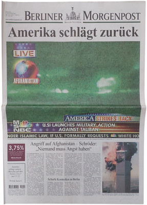Berliner Morgenpost 08.10.2001 + Echtheitszertifikat für Geburtstage Hochzeit