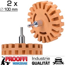 2 x Folienradierer Radierscheibe Aufkleber Klebstoff Plaketten Entferner Ø 100mm