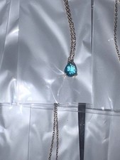 14k gold chain necklace light blue