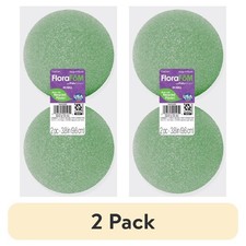 Green Floral Foam Ball 2 Pack 3.8 Inch for Crafts and Floral Arrangements