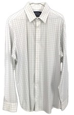 Mizzen Main Shirt Mens XL White Check Blue Label Leeward Non Iron Stretch Perfor