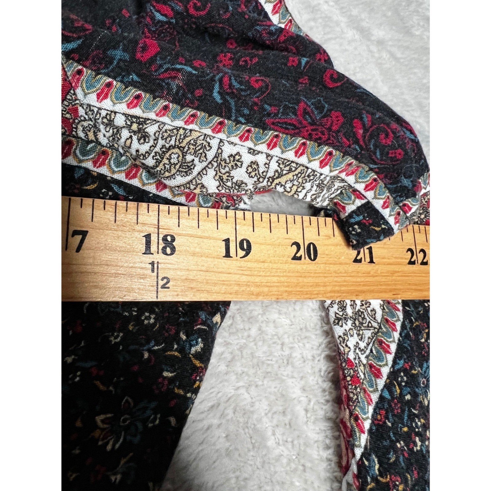 American Eagle Patchwork Bell Sleeve Babydoll Top… - image 5