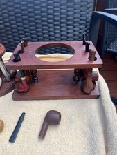 Lot Of Smoking Pipes:  Dr. Grabow imported briar, Corn Cob+ 2 pipe holders
