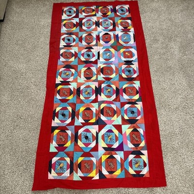 Handmade Bai Jia Bei 100 Families Quilt Chinese Folk Art 3D Geometric Reversible