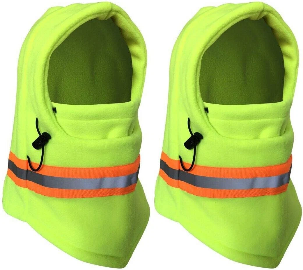 Men Hi Visibility Reflective Winter Thermal Fleece Balaclava Mask Ski Motorcycle