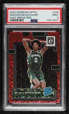 2022-23 Donruss Optic Fast Break Red Prizm 71/75 MarJon Beauchamp PSA 9 MINT 3nn