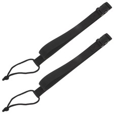 2 Pcs Snowboard Leash Accessories Binding Strap Adjustable Black Cord